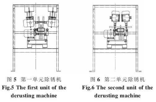 圖5第一單元除銹機(jī) 圖6第二單元除銹機(jī)